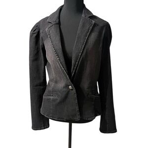 Kori Black Denim Blazer Size Medium NWT